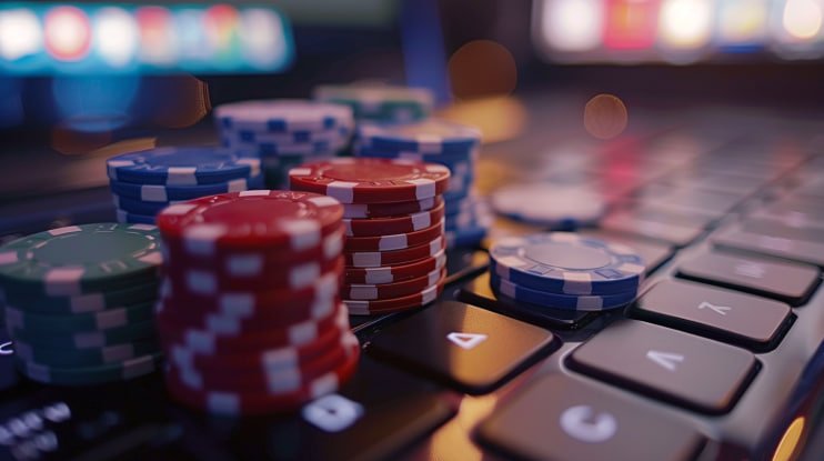 Ilustrasi mekanisme gulungan slot online dengan simbol-simbol beragam di platform citawin